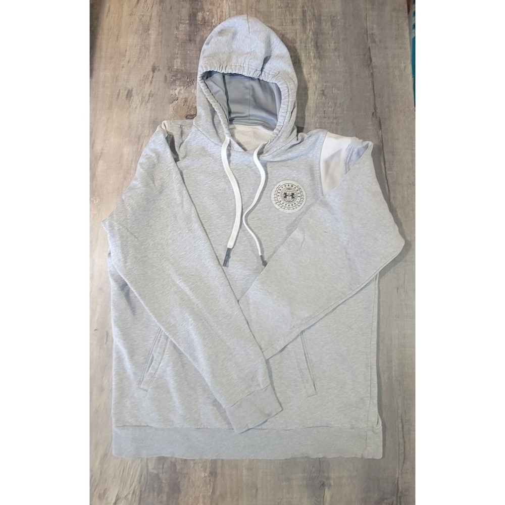 Under Armour UA Rival Fleece Training Hoodie Mens Large Gray 1373829 - Picture 8 of 13